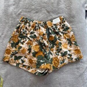 Abercrombie High-Rise Linen Blend Pull On Short